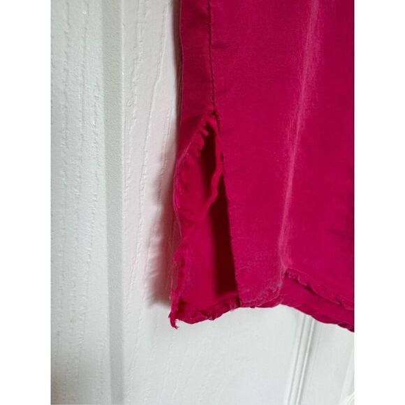 Gitano women’s M vintage 90s button up blouse 100% silk hot pink short sleeve - Picture 4 of 6